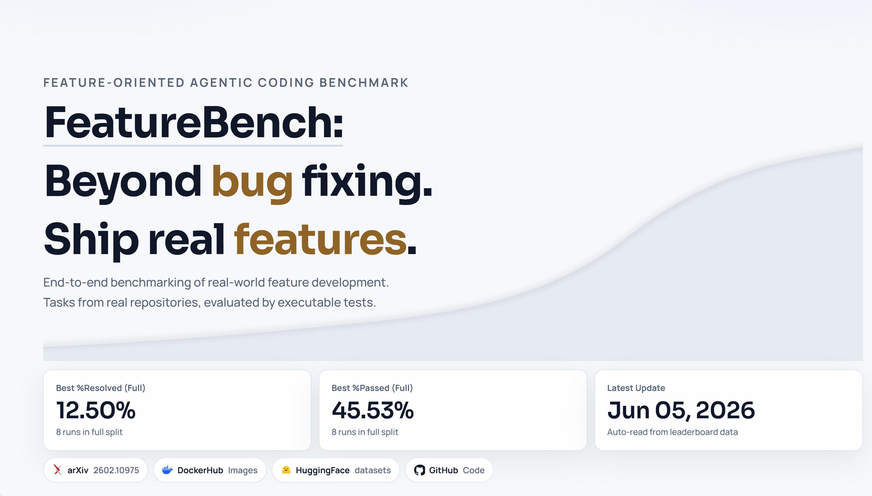 FeatureBench benchmark overview